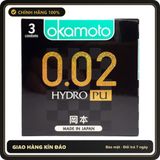 (Che Tên) Bao Cao Su Siêu Mỏng Okamoto 0.02 Hydro PU Chính Hãng - Hàng Mới Về