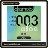 (Che Tên) Bao Cao Su Okamoto 0.03 Aloe Tinh Chất Lô Hội Nhật Bản Cao Cấp Bảo Đảm