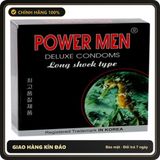 (Che Tên) Bao cao su cá ngựa đen Powermen có gai kéo dài thời gian Bảo Mật Tuyệt Đối