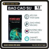 (Che Tên) Bao cao su cá ngựa đen Powermen có gai kéo dài thời gian Bảo Mật Tuyệt Đối