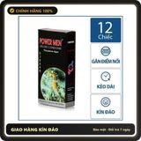 (Che Tên) Bao cao su cá ngựa đen Powermen có gai kéo dài thời gian Bảo Mật Tuyệt Đối