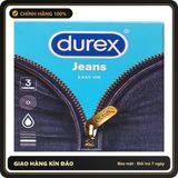 (Che Tên) Bao Cao Su Durex Jeans Easy On Nhiều Chất Bôi Trơn Chuẩn Auth