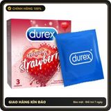 (Che Tên) Combo 2 Bao cao su Durex Sensual Strawberry Gai Nhỏ Hương Dâu H3 Hỗ Trợ 24/7