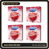 (Che Tên) Combo 2 Bao cao su Durex Sensual Strawberry Gai Nhỏ Hương Dâu H3 Hỗ Trợ 24/7