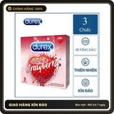 (Che Tên) Combo 2 Bao cao su Durex Sensual Strawberry Gai Nhỏ Hương Dâu H3 Hỗ Trợ 24/7
