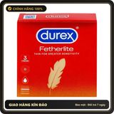 (Che Tên) Bao Cao Su Durex Fetherlite Siêu Mỏng Truyền Nhiệt Nhanh Chuẩn Auth