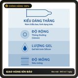 (Che Tên) Bao Cao Su Durex Invisible Chính Hãng - Siêu Mỏng, Cảm Giác Như Không Hỗ Trợ 24/7