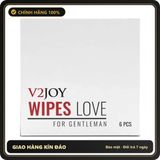 (Che Tên) Khăn Lau V2Joy Wipes Love Hỗ Trợ Kéo Dài Thời Gian 6s Cao Cấp Bảo Đảm