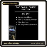 (Che Tên) Bao Cao Su Durex Kingtex Size 49mm Mỏng Trơn Nhiều Gel Cao Cấp Bảo Đảm