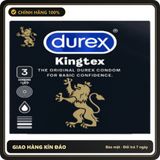 (Che Tên) Bao Cao Su Durex Kingtex Size 49mm Mỏng Trơn Nhiều Gel Cao Cấp Bảo Đảm