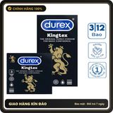 (Che Tên) Bao Cao Su Durex Kingtex Size 49mm Mỏng Trơn Nhiều Gel Cao Cấp Bảo Đảm