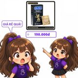 (Che Tên) Bao Cao Su Durex Kingtex Size 49mm Mỏng Trơn Nhiều Gel Cao Cấp Bảo Đảm