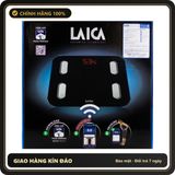 (Che Tên) Cân Điện Tử Thông Minh Laica PS7015 - Cân Đo 6 Chỉ Số Cơ Thể, Kết Nối Bluetooth Với Ứng Dụng Laica Home Wellness Cao Cấp Bảo Đảm