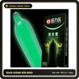 (Che Tên) Bao cao su dạ quang phát sáng Night Light Hộp 7 chiếc Hộp Trắng Kín