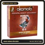 (Che Tên) Bao Cao Su Gân Gai Vân Hoa Hồng Okamoto Roman Nhật Bản Hỗ Trợ 24/7