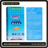 (Che Tên) Bao Cao Su Hương Bạc Hà Có Gai Của Nhật Okamoto Dot De Cool Hộp Trắng Kín
