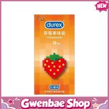 Bao cao su Durex Strawberry - Hương dâu, 56mm - Hộp 12 cái - Gwen Shop Chính Hãng