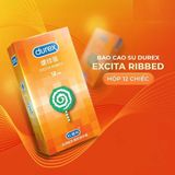 Bao cao su Durex Excita Ribbed - Gân nổi - Hộp 12 cái - Gwen Shop Chính Hãng