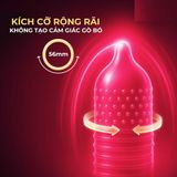 Bao cao su Durex Pleasuremax - Size lớn 56mm, gân và điểm nổi - Hộp 12 cái - Gwen Shop Chính Hãng
