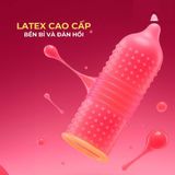 Bao cao su Durex Pleasuremax - Size lớn 56mm, gân và điểm nổi - Hộp 12 cái - Gwen Shop Chính Hãng