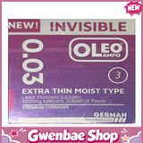 Bao Cao Su Oleo Lampo Invisible 0.03 – Siêu mỏng 0.03mm Chính Hãng - Gwen Shop Chính Hãng