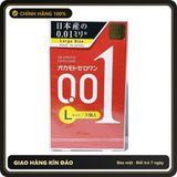 (Che Tên) Bao Cao Su Okamoto 0.01 Zero One Large Size - Cỡ Lớn 56mm - 3s Cao Cấp Bảo Đảm