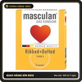 (Che Tên) Bao Cao Su Có Gai Hương Dâu Của Đức Masculan Ribbed Dotted H3 Bảo Mật Tuyệt Đối