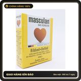 (Che Tên) Bao Cao Su Có Gai Hương Dâu Của Đức Masculan Ribbed Dotted H3 Bảo Mật Tuyệt Đối