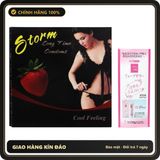 (Che Tên) Bao Cao Su Bi Nổi Storm Strawberry 10 chiếc Kèm Gel Gói Nhật Bản 5ml - Hàng Mới Về