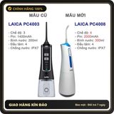 (Che Tên) Máy Tăm Nước Laica Oral Care PC4008 - Dung Tích 300ml, Chăm Sóc Răng Miệng Hiệu Quả, Thiết Kế Tiện Lợi, 4 Chế Độ Hoạt Động Bảo Mật Tuyệt Đối
