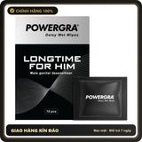 (Che Tên) Khăn lau chống trễ sớm Powergra Delay Wet Wipes 10s Cao Cấp Bảo Đảm