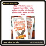 (Che Tên) Bao cao su Sagami Xtreme Super Thin Chuẩn Auth - có hương thơm, ôm sát cảm giác thật, chất liệu latex an toàn