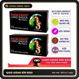 (Che Tên) Bao cao su Cá Ngựa Double Safe LONG SHOCK - Hộp 12 cái Giao Nhanh Toàn Quốc