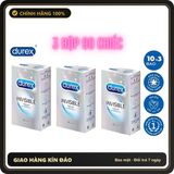(Che Tên) Combo 3 Hộp Bao Cao Su Durex Invisible Extra Thin (90 cái) - Siêu Mỏng Giao Nhanh Toàn Quốc