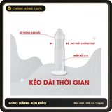 (Che Tên) Bao cao su Boss 4in1 Long Shock Hộp Trắng Kín - có hương thơm, ôm sát cảm giác thật, chất liệu latex an toàn