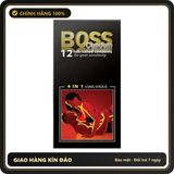 (Che Tên) Bao cao su Boss 4in1 Long Shock Hộp Trắng Kín - có hương thơm, ôm sát cảm giác thật, chất liệu latex an toàn