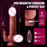 Dương Vật Giả RRung Thụt Sưởi Ấm Điều Khiển Từ Xa: Thân Thon 3.3cm, Ấm Trước Khi Chạm