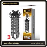 (Che Tên) Bao Đôn Gai Dragon Teeth Lock – Gai Nổi Kích Thích, Kéo Dài Đam Mê Mạnh Mẽ Bảo Mật Tuyệt Đối