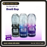 (Che Tên) Cốc Quay Tay Snail Cup Trong Suốt - Thiết Kế Nhỏ Gọn, Lòng Ống Gân Gai Bi Kích Thích Tột Đỉnh Chuẩn Auth