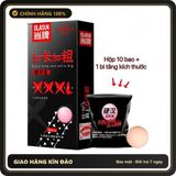 (Che Tên) Bao Cao Su ELASUN XXXL Gai Xung Quanh – Combo Hộp 10 Cái Tặng Kèm 1 Bi Lớn 3cm Tăng Kích Cỡ, Kích Thích Tột Đỉnh Hộp Trắng Kín