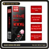 (Che Tên) Bao Cao Su ELASUN XXXL Gai Xung Quanh – Combo Hộp 10 Cái Tặng Kèm 1 Bi Lớn 3cm Tăng Kích Cỡ, Kích Thích Tột Đỉnh Hộp Trắng Kín
