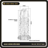 (Che Tên) Bao Cao Su Đôn Dên Gai Khủng Brave Man – Tăng Kích Thước 4cm, Tích Hợp Rung Đầu Kích Thích Sâu & Kéo Dài Thời Gian (Hộp 1 Cái) Hộp Trắng Kín