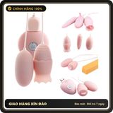 (Che Tên) Trứng rung tình yêu cao cấp 3 đầu ABS sạc điện lưỡi liếm hoa hồng [đổi tên khi giao] Chuẩn Auth