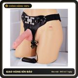 (Che Tên) Dương vật giả dây đeo cho Les Ultra Passionate Harness có rung, Đồ Chơi Lesbian - Hàng Mới Về