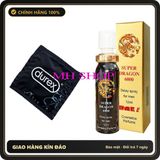 (Che Tên) Combo kéo dài cao cấp bcs durex 1 chiếc perfoma tặng kèm lọ xịt đức sp dragon Hộp Trắng Kín