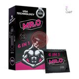 Bao cao su Mr.O 6in1 gân gai Hộp 12c chính hãng - siêu mỏng, có gai nổi, hỗ trợ kéo dài - giao hàng che tên kín đáo