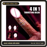 Dương Vật Giả rung nhấp chuyển động đẩy tới và lui Sưởi Ấm Điều Khiển chính hãng - sạc USB, điều khiển từ xa, đế hít tường - giao hàng che tên kín đáo