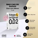 Bao Cao Su Size Lớn 58mm Siêu Mỏng Sagami 0.02mm chính hãng - siêu mỏng 0.02mm, ôm sát cảm giác thật, chất liệu latex an toàn - giao hàng che tên kín đáo