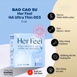 Bao Cao Su Siêu Mỏng Playah Her Feel HA Nhiều Gel chính hãng - siêu mỏng 0.03mm, nhiều gel bôi trơn, có hương thơm - giao hàng che tên kín đáo