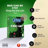 Bao Cao Su Xtoy King Hat Gai Lớn Hương Vani chính hãng - siêu mỏng, có gai nổi, có hương thơm - giao hàng che tên kín đáo